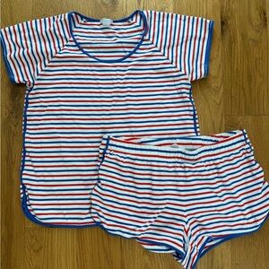 EUC Lake Pajama Short Set Size Medium Liberty Stripe
